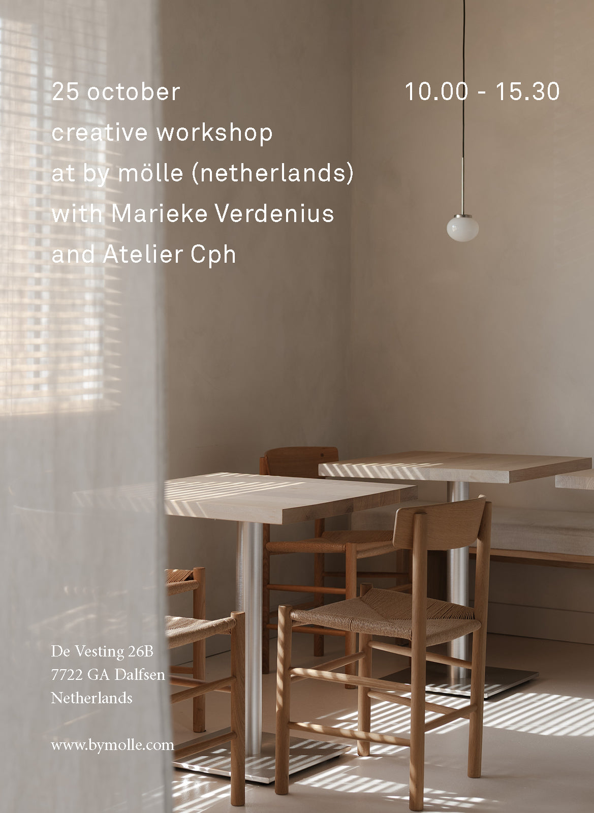 chair and table in sunlight creative workshop