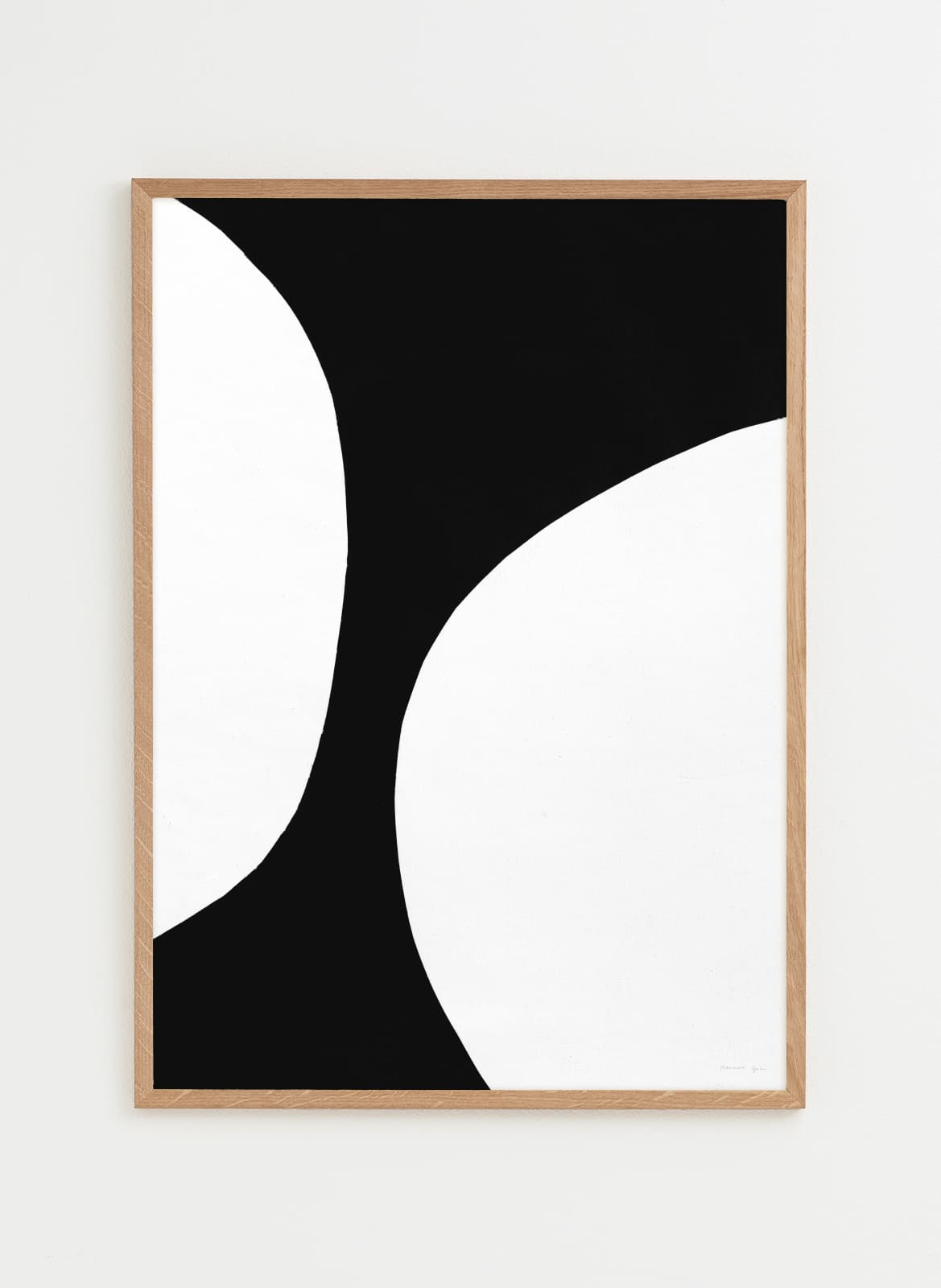 black poster with two white half circles made by atelier cph
