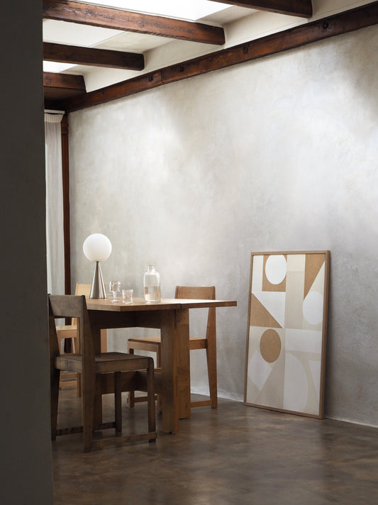 Atelier Cph graphic design art print styled on wall in modern Scandinavian living room