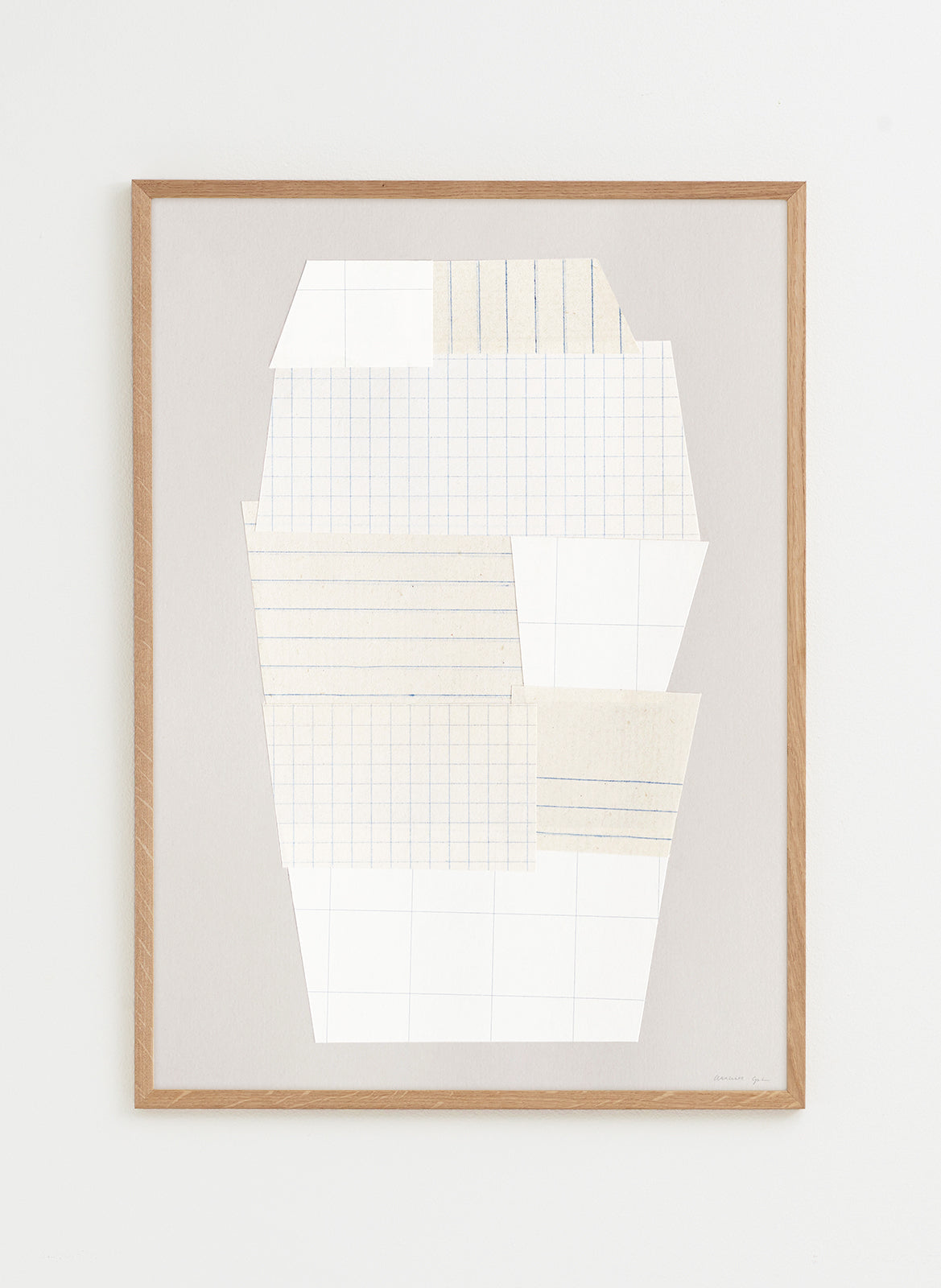 Framed abstract artwork with a white background
