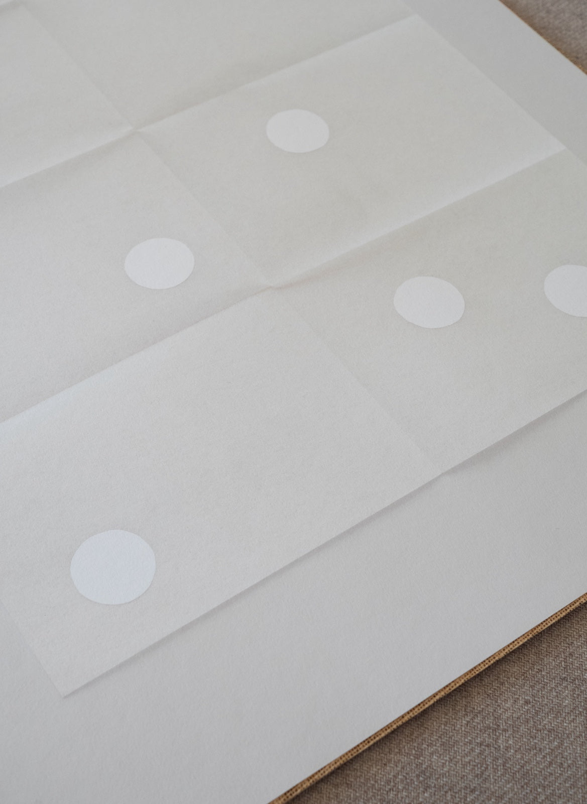 details of art print made by atelier cph with dots