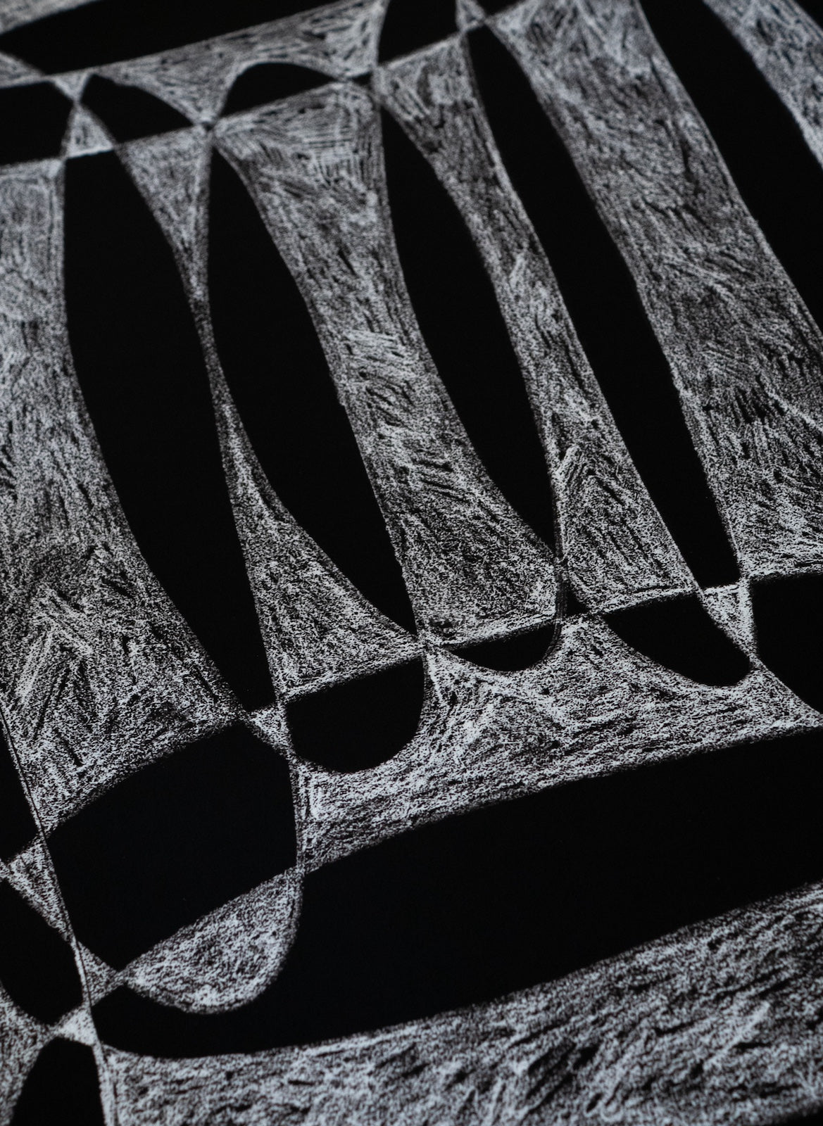 details of art work with chalk