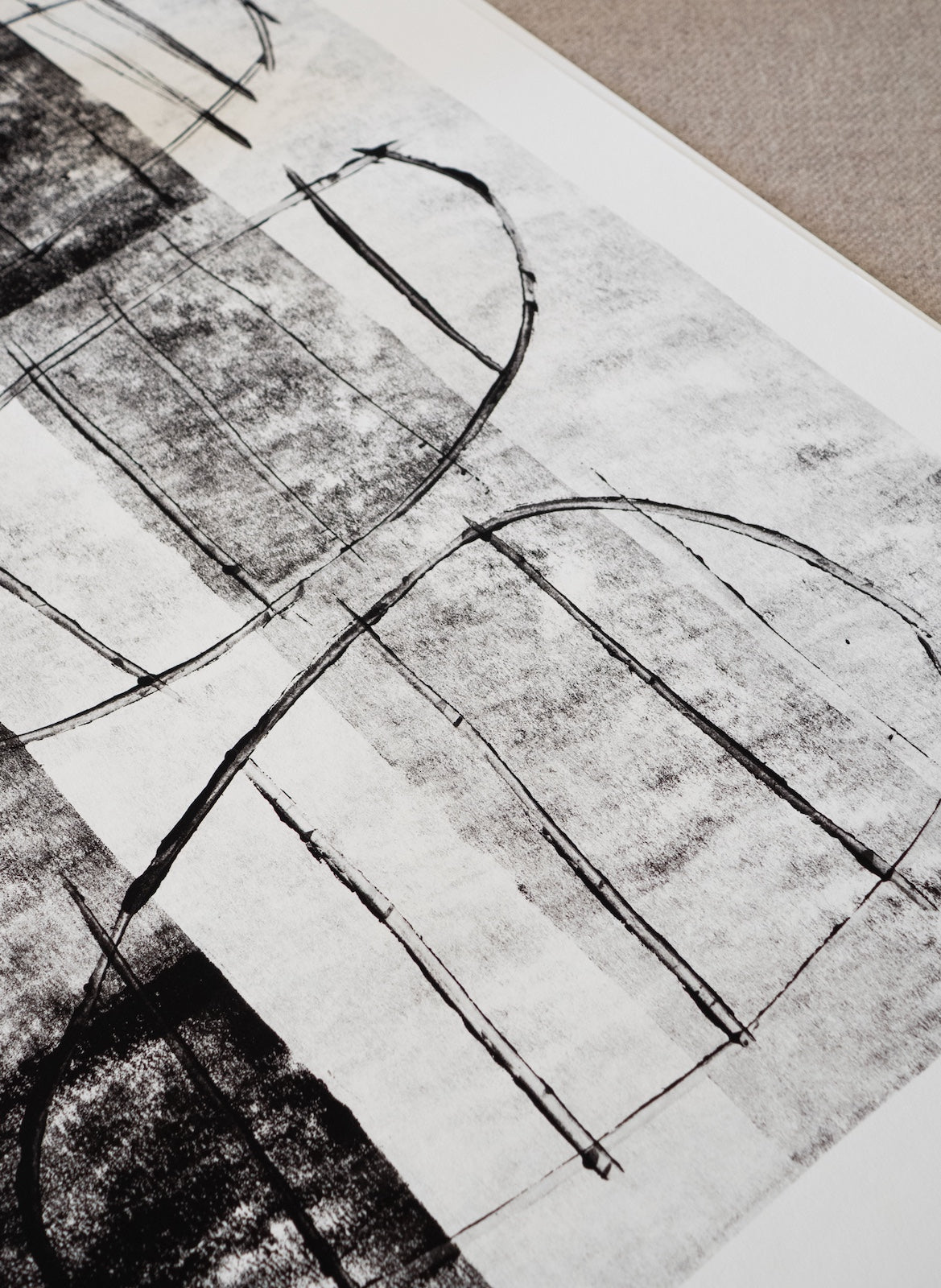Abstract black and white artwork 