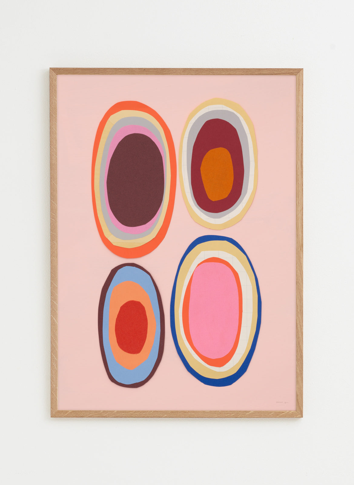 Pink poster with round forms made by Atelier Cph