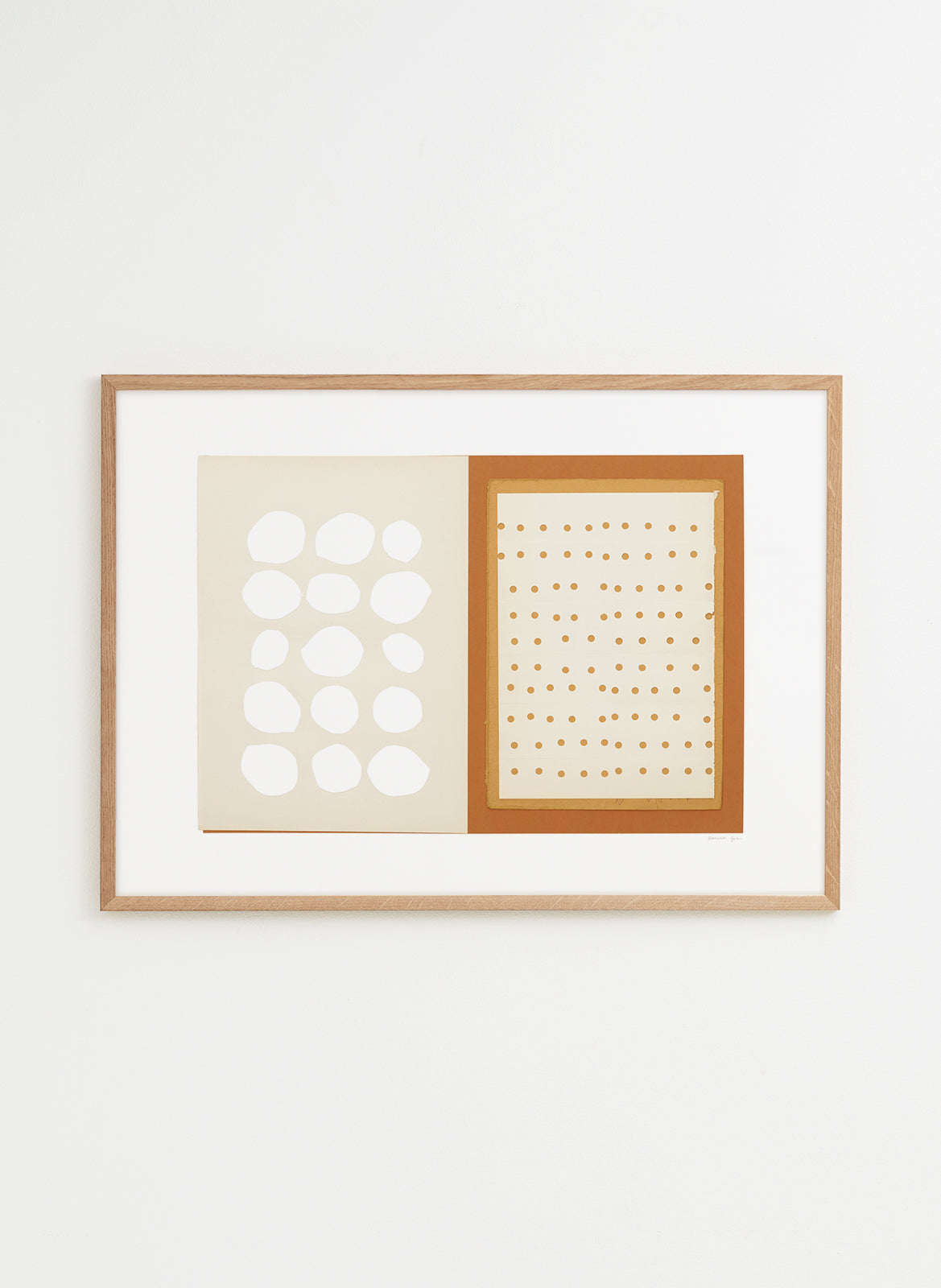 handmade poster with circles made by atelier cph