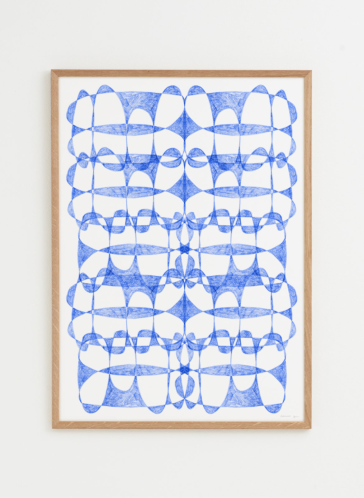 Blue and white poster made by atelier cph