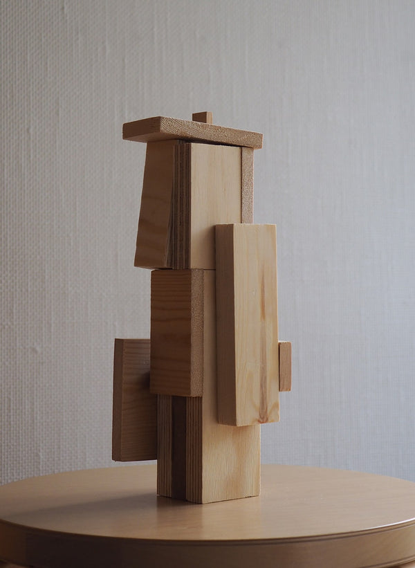 sculpture wood cubes III