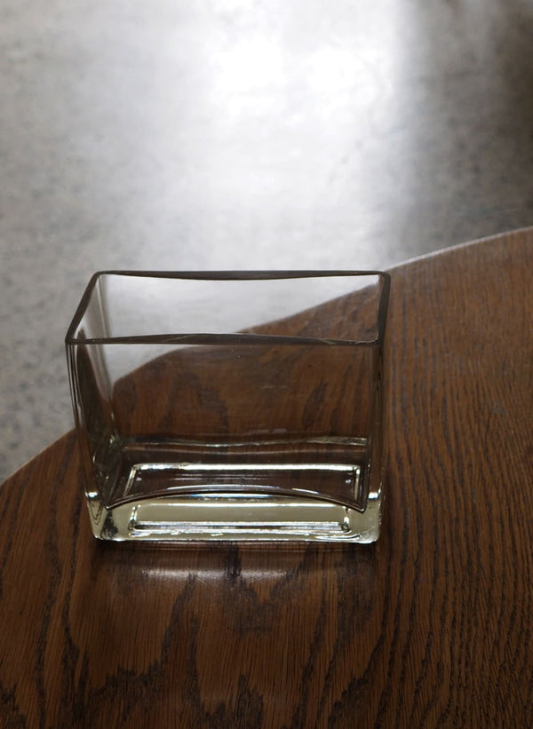simple squared glass vase