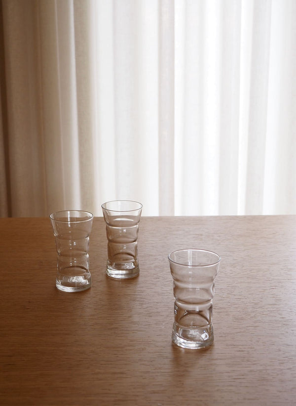 sculptural drinking glasses