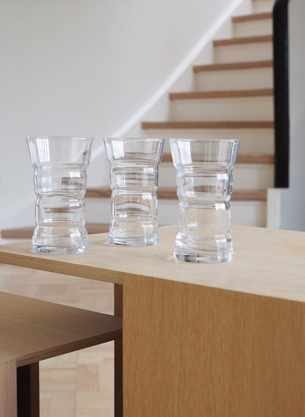 sculptural drinking glasses