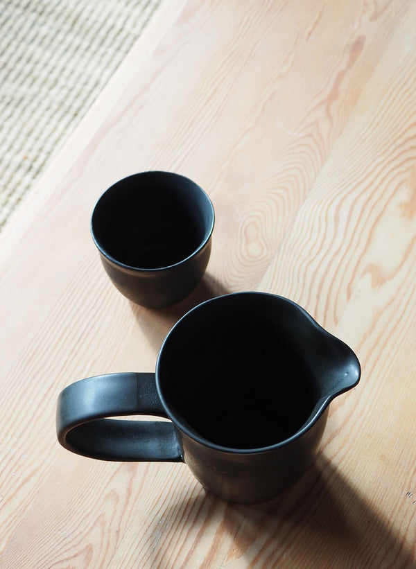simple ceramic jug and cup