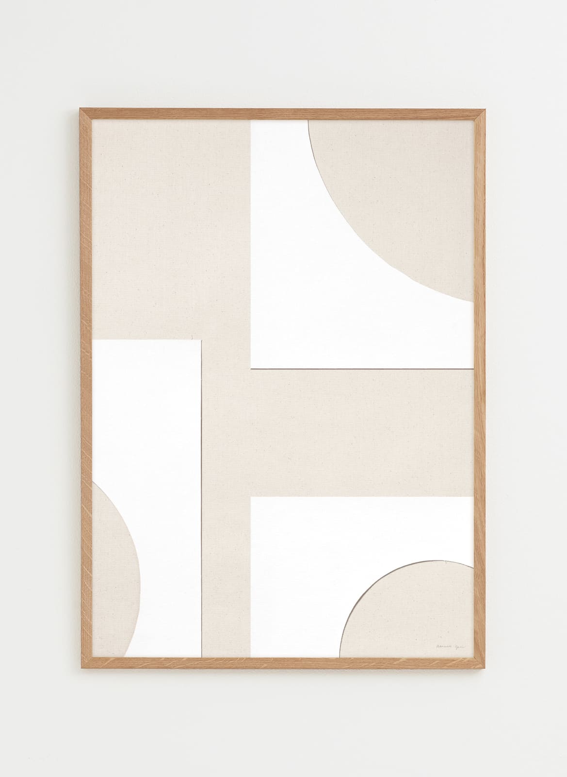Graphical white on white poster made by atelier cph