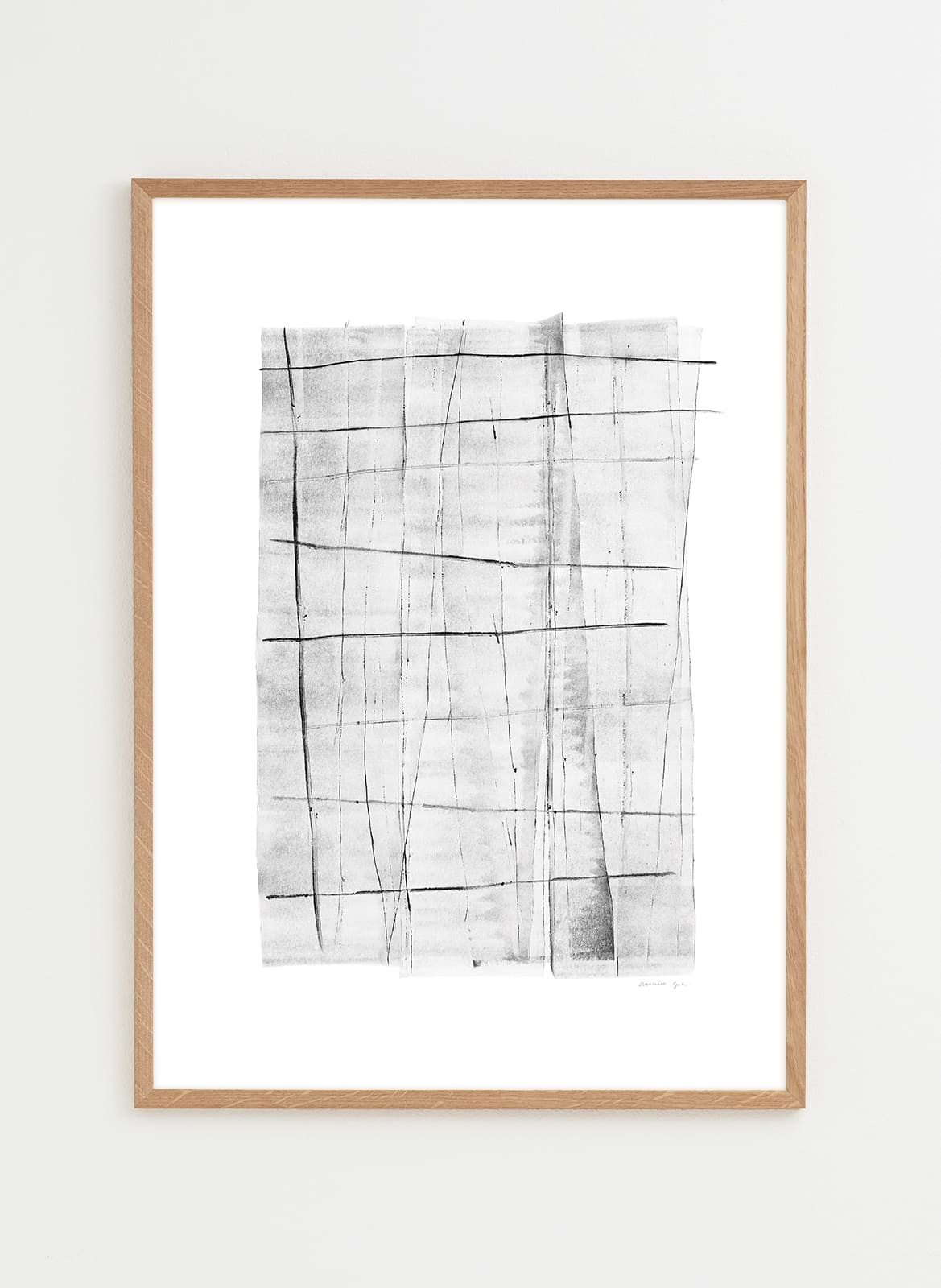 painted grey poster with black lines made by atelier cph