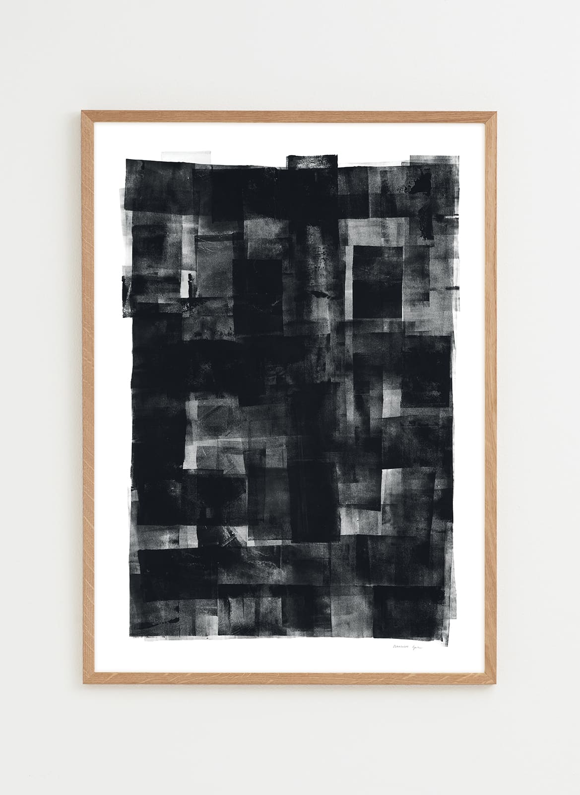Black and white painted poster made by atelier cph