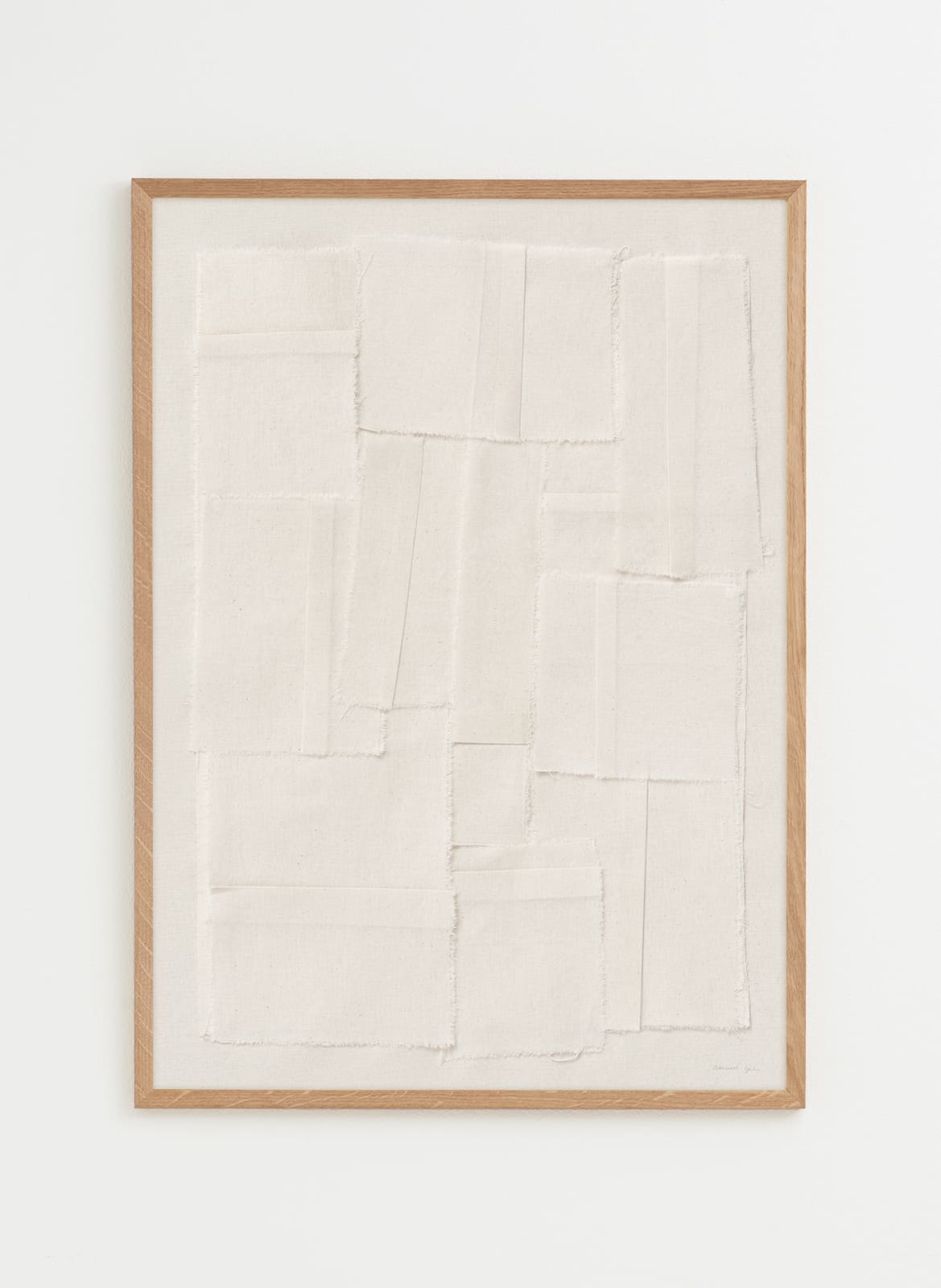 minimalistic white poster made from fabric by atelier cph