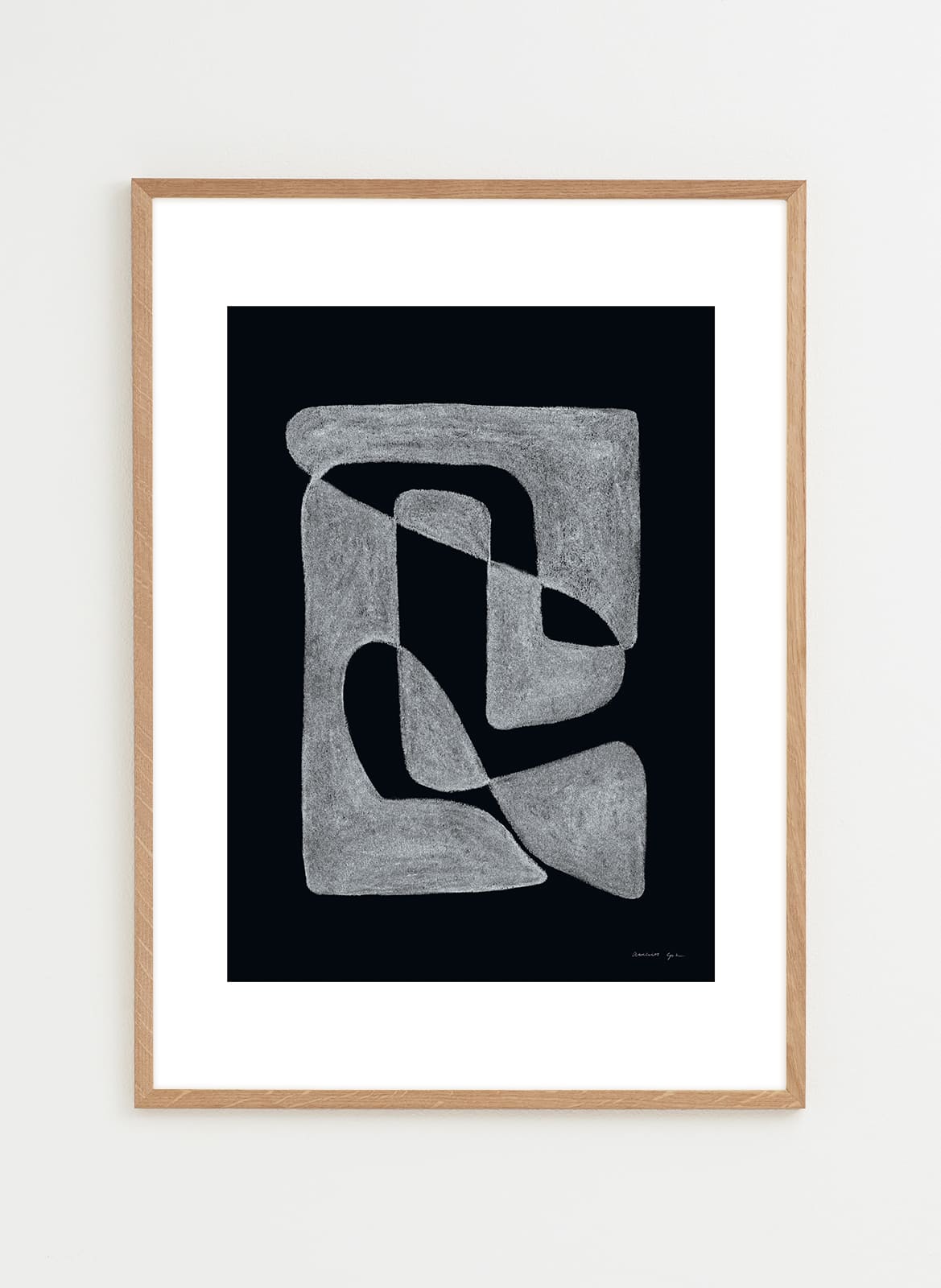 abstract black and white poster made by atelier cph