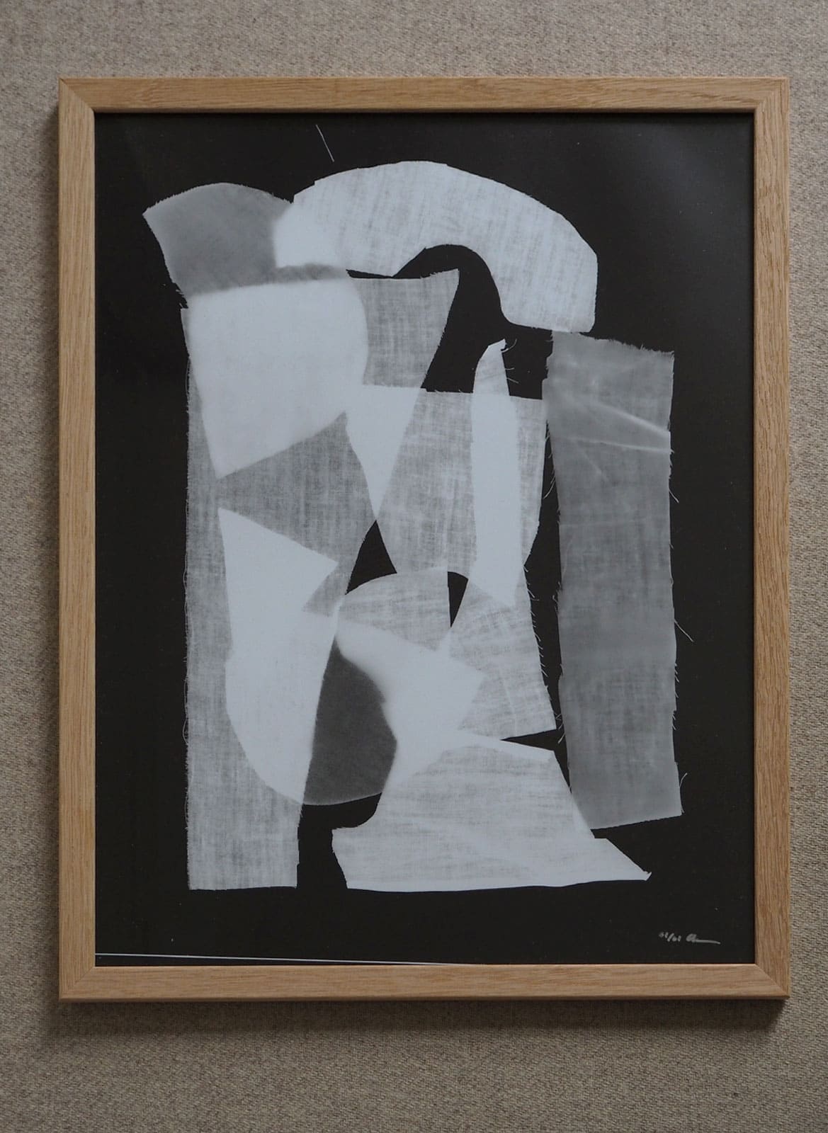 a black and white photogram showing an image of abstract shapes this is a limited edition by atelier cph